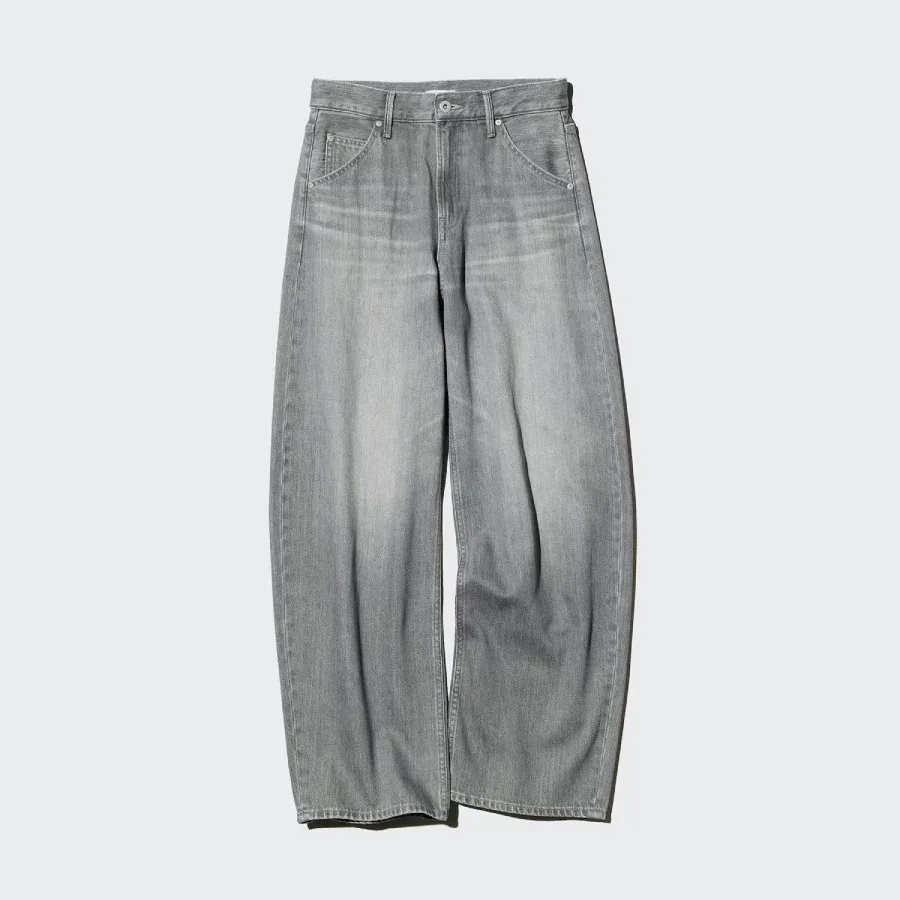 UniQlo Baggy Curve Jeans / Short Length 484808 Japan best brand