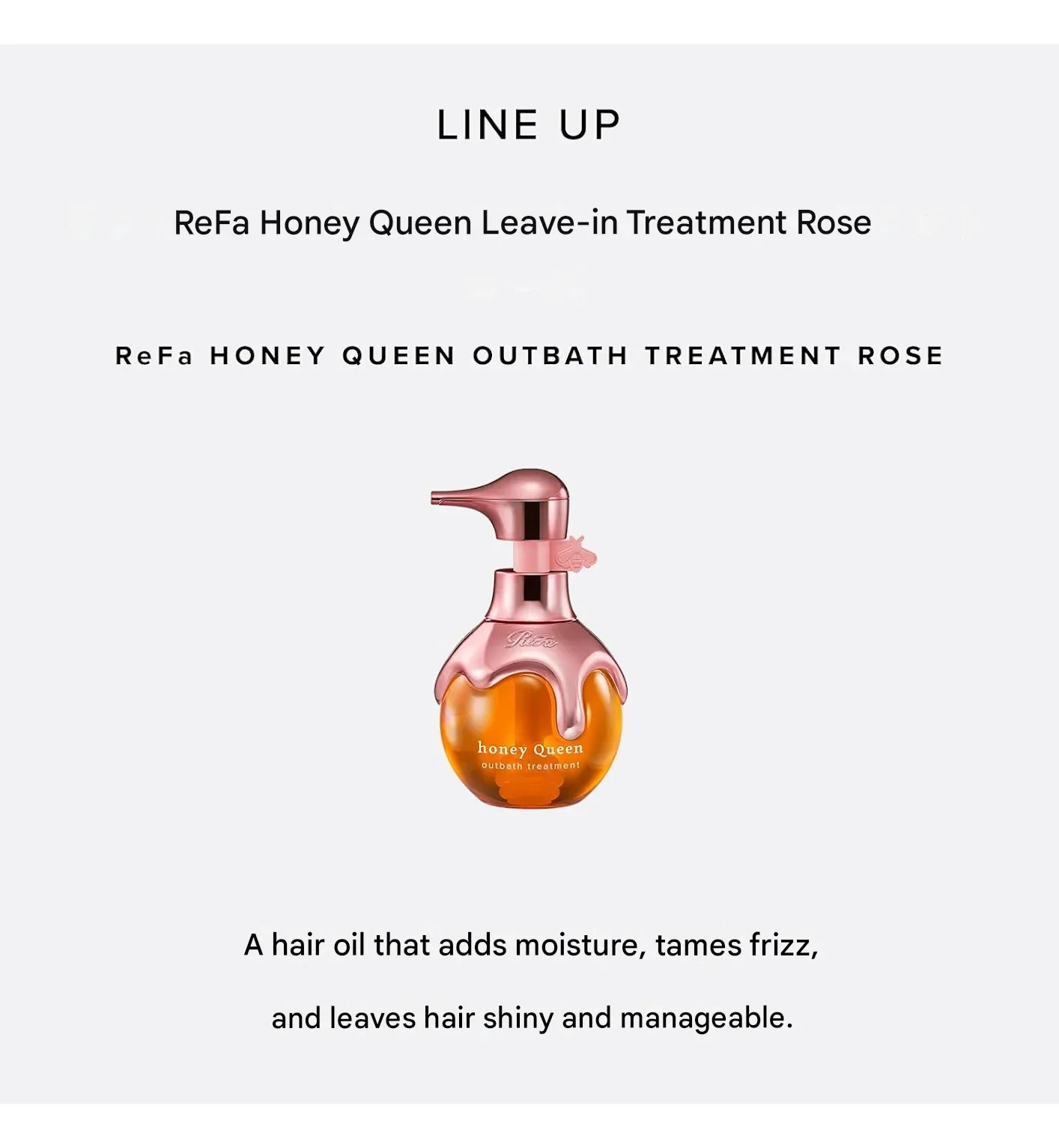 ReFa HONEY QUEEN Outbath Treatment Rose – 130 mL