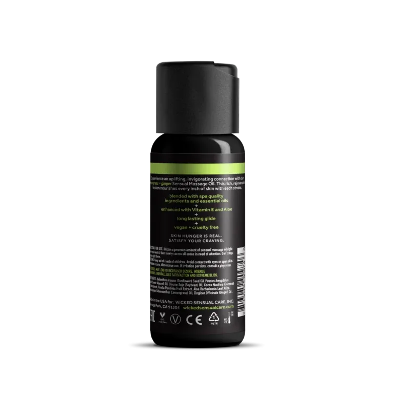 Lemongrass + Ginger Sensual Massage Oil - 4 oz.