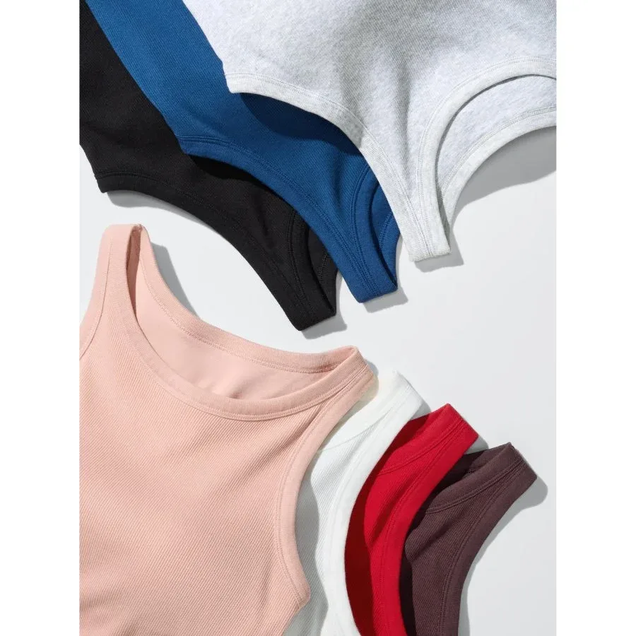UniQlo Rib Bra Top – American Sleeve 473982 Japan best brand