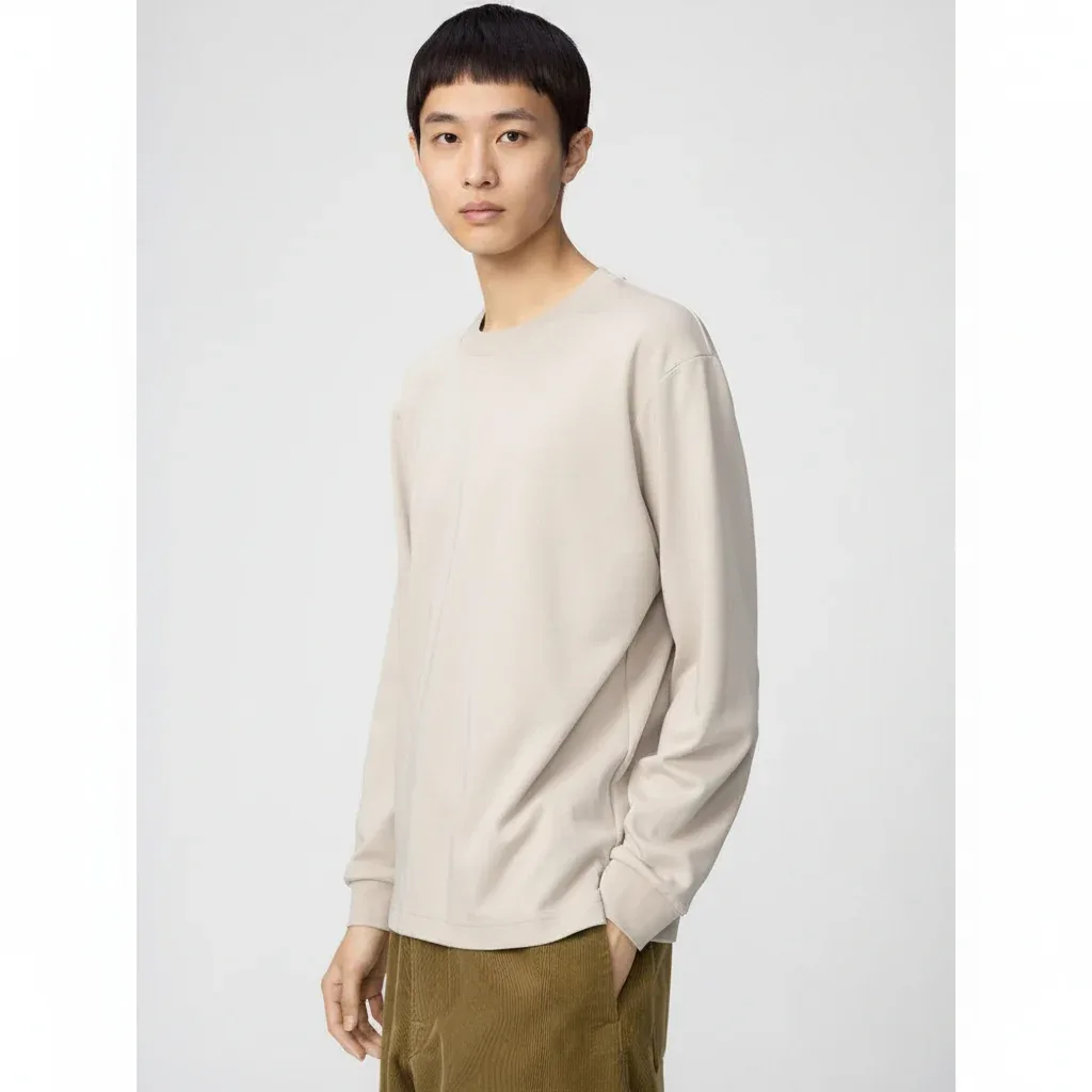 UniQlo AIRism Cotton Crew Neck T-Shirt – Breathable & Cool 479781