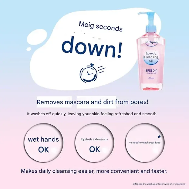 Softymo Speedy Cleansing Oil – Suitable for Eyelash Extensions (240ml)