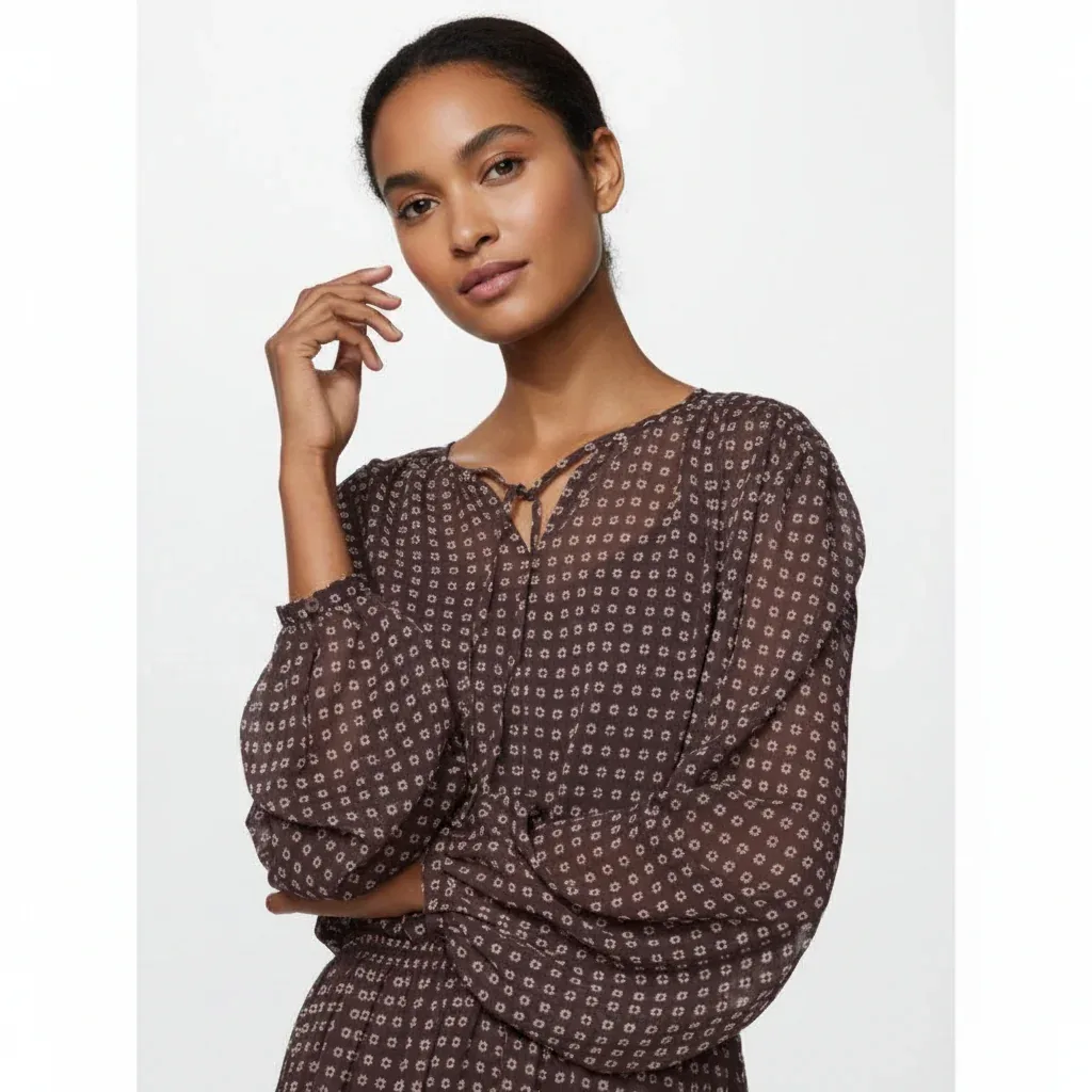 UniQlo Chiffon Print Dress 488556 Japan best brand