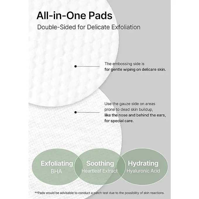 Celimax Heartleaf BHA Pads – 60 Sheets