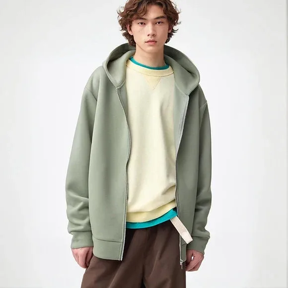 GU Puff Sweat Full-Zip Parka 357545 Japan best brand