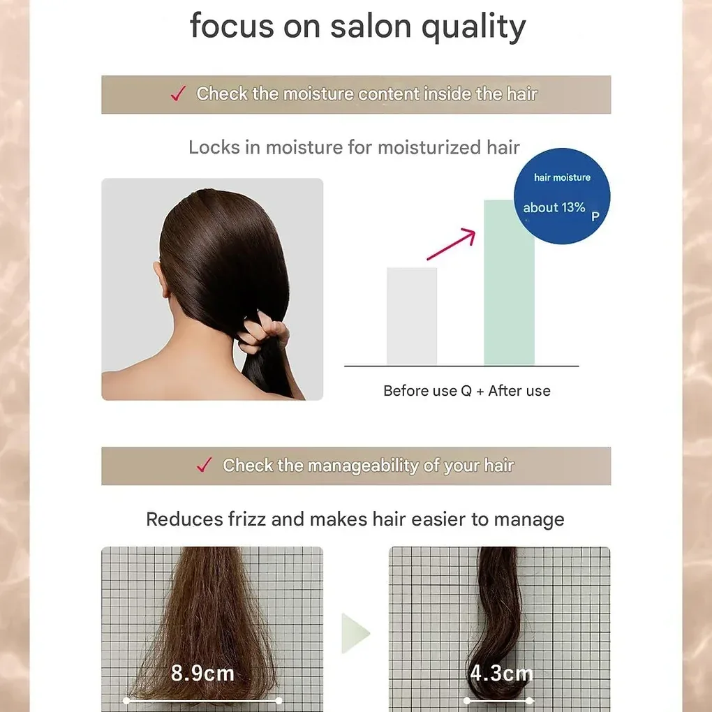 Q+ [Water Retention Care] Hair Milk, Non-Rinsing Treatment  - 150mL