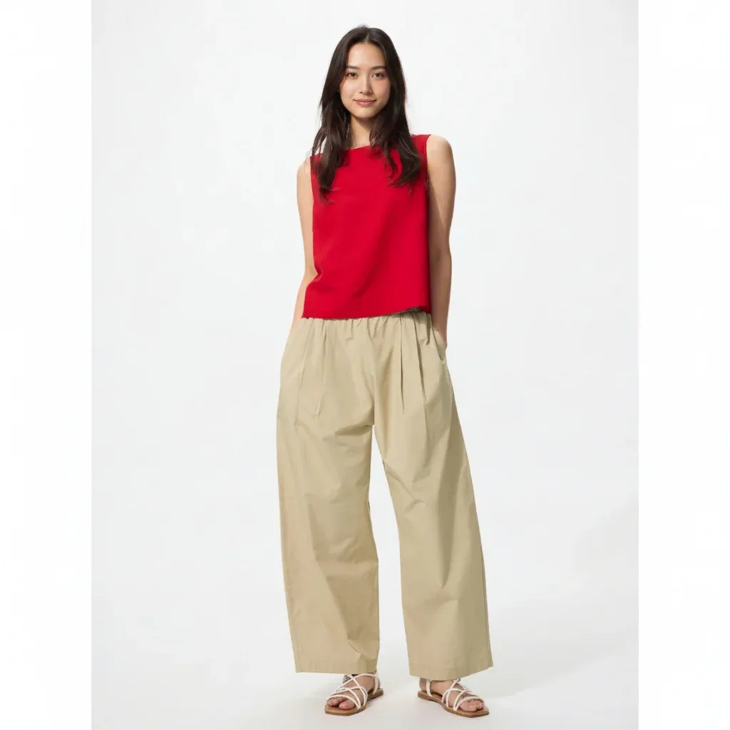 UniQlo Cotton Volume Easy Pants 487589 Japan best brand