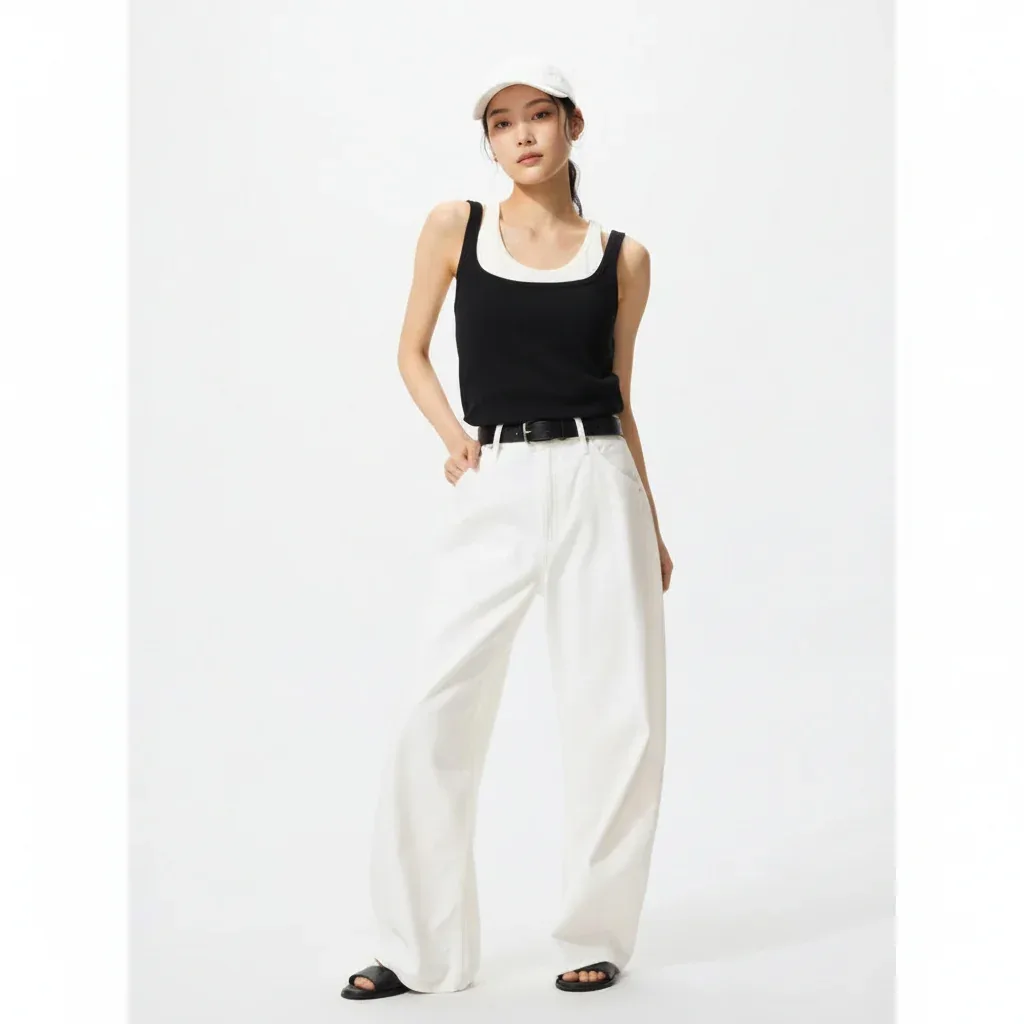 UniQlo Baggy Curve Jeans / Short Length 484808 Japan best brand