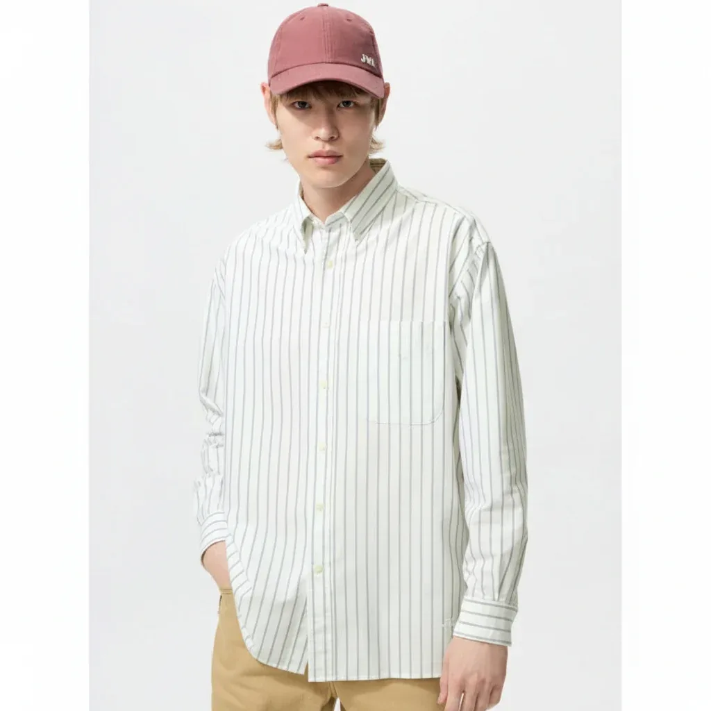 UniQlo Oxford Oversized Shirt (Striped) 484905 Japan best brand