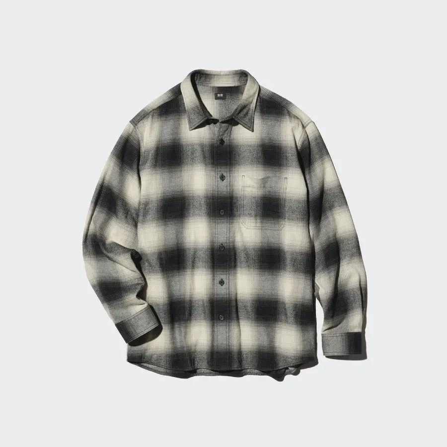 UniQlo Flannel Shirt / Ombre Check 486601 Japan best brand