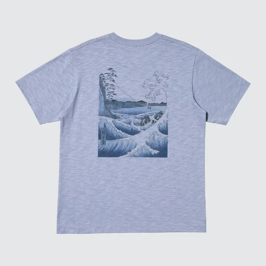 UniQlo Ukiyo-e Blue UT 485074 Japan best brand