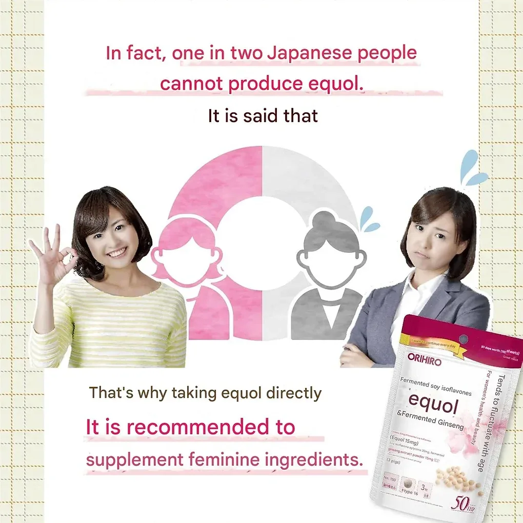 Orihiro Equol & Fermented Ginseng, 150 Tablets, 50 Day Supply
