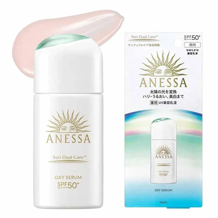 ANESSA Day Serum N – UV Daytime Serum with SPF 50+ PA++++ | Fresh Floral Scent  30ml