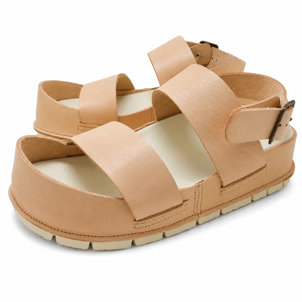 RegettaCanoe Women's Vegetable-Tanned Leather Back-Strap Craft Sandals - CJCR-2501