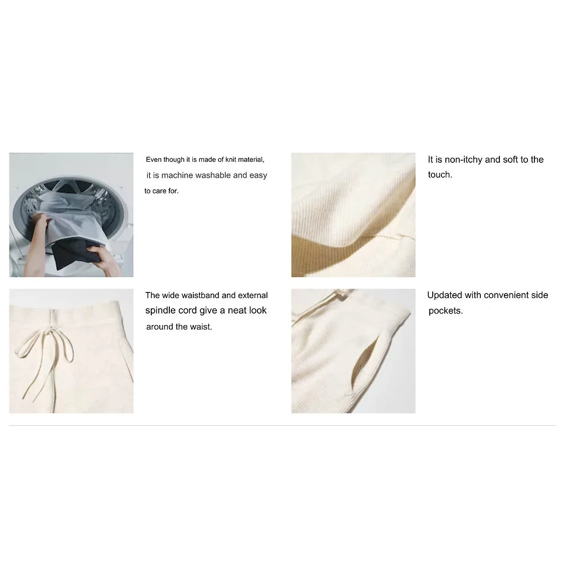 UniQlo Washable Knit Rib Pants 478847 / 483301 Japan best brand