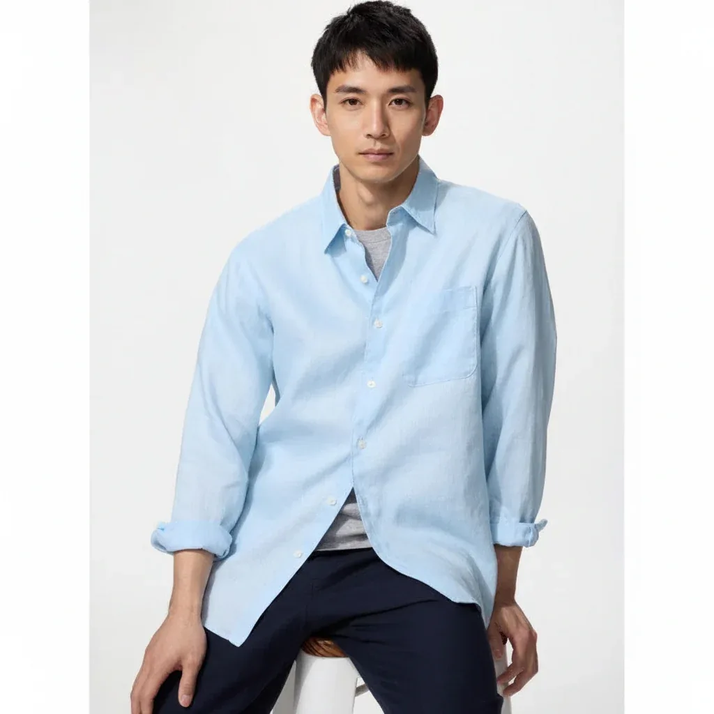 UniQlo Premium Linen Shirt 482431 Japan Best Brand