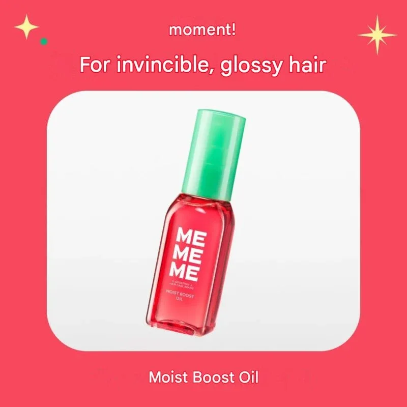 MEMEME Moist Boost Hair Oil – Blackberry × Freesia Scent, 60 ml