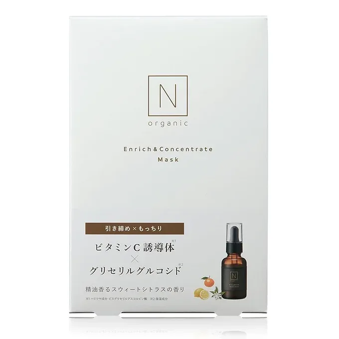 N organic Enrich & Concentrate Mask [4 Sheets] – Vitamin C, Sweet Citrus Scent