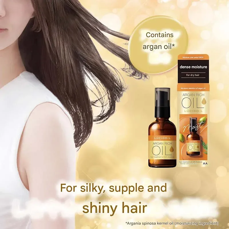 LUCIDO-L EX Hair Oil Rich Moisture | Leave-In Treatment with Argan Oil 60ml