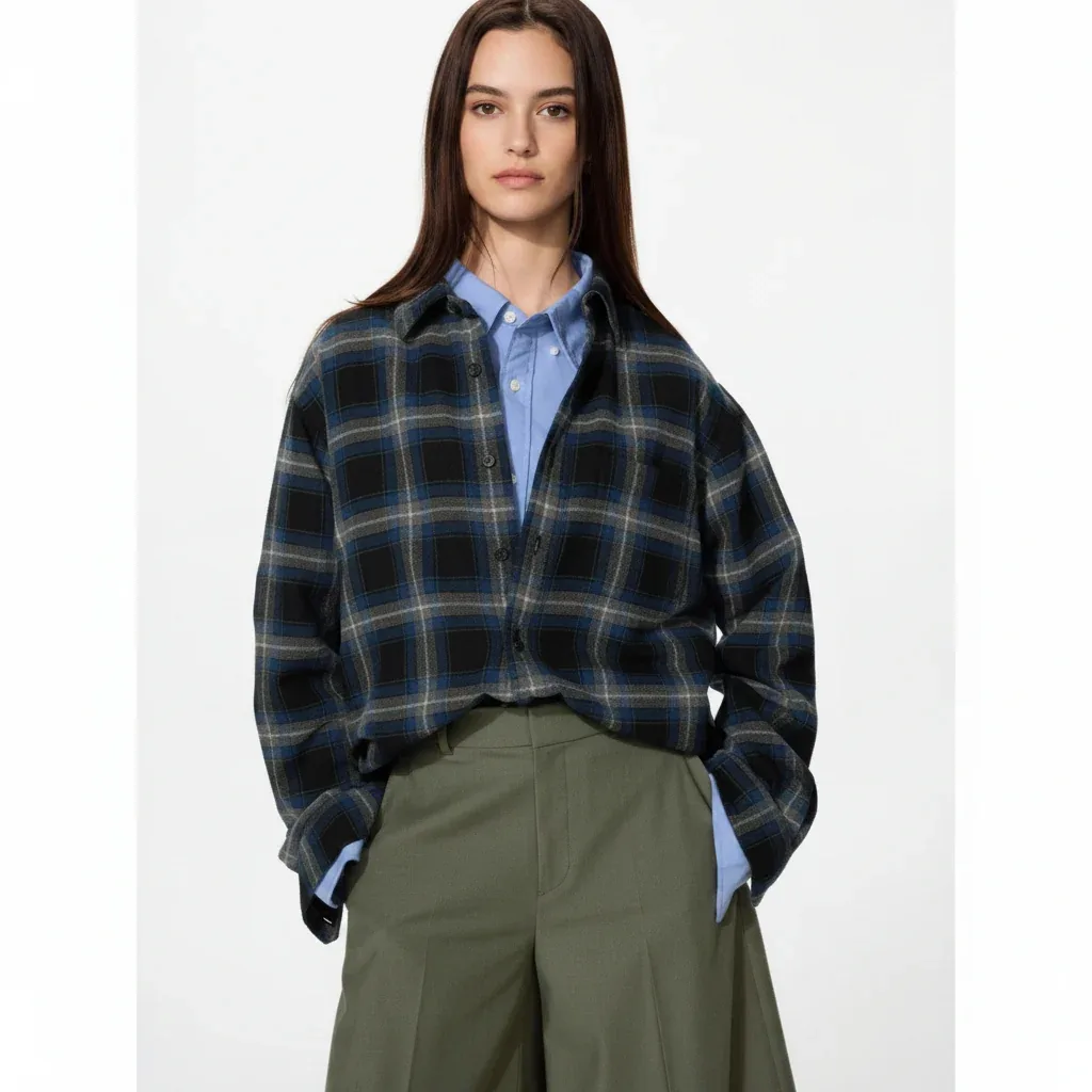 UniQlo Flannel Shirt / Tartan Check 486604 Japan best brand