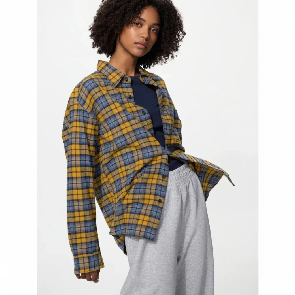 UniQlo Flannel Shirt / Tartan Check 486595 Japan best brand