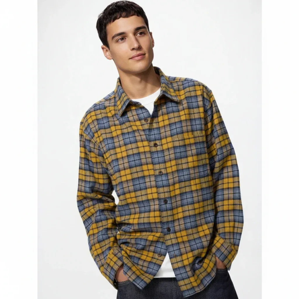 UniQlo Flannel Shirt / Tartan Check 486595 Japan best brand