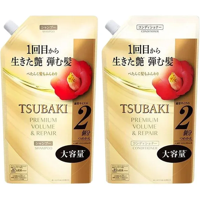 TSUBAKI Premium Volume & Repair Shampoo / Conditioner Refill (Choose Your Option)– 660 ml