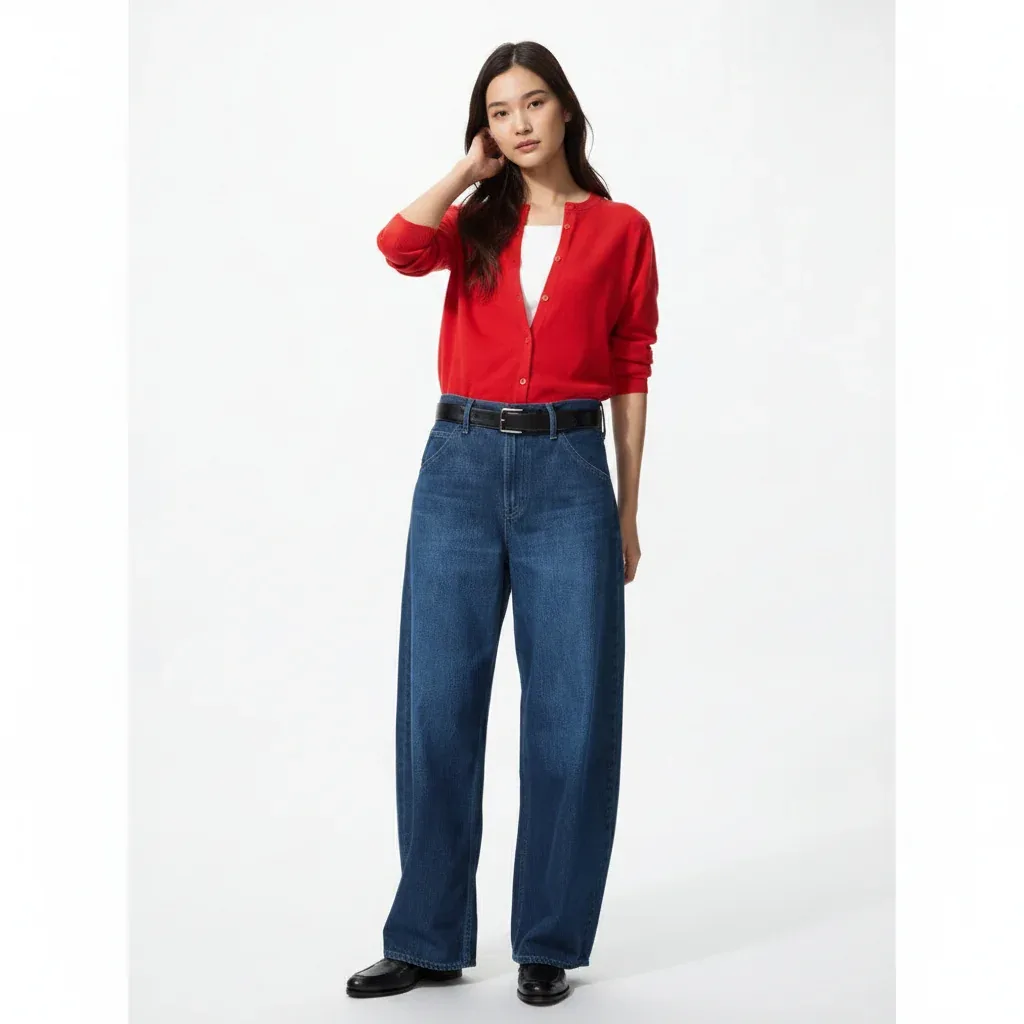 UniQlo Baggy Curve Jeans 482280 Japan best brand