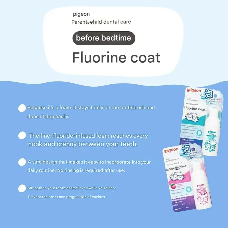 Pigeon Good Night Fluoride Coating Strawberry Mousse for Babies (6+ Months)