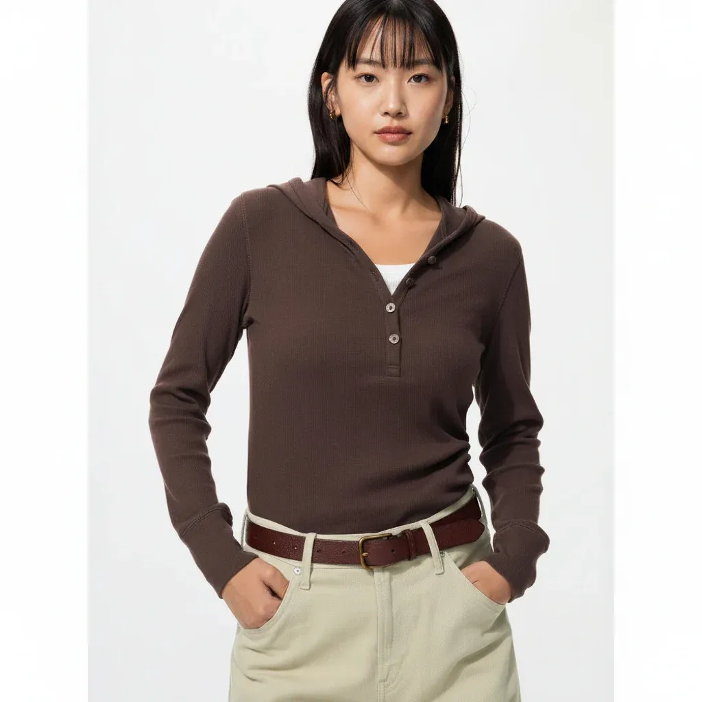 UniQlo Hooded Rib T-Shirt 488298 Japan best brand