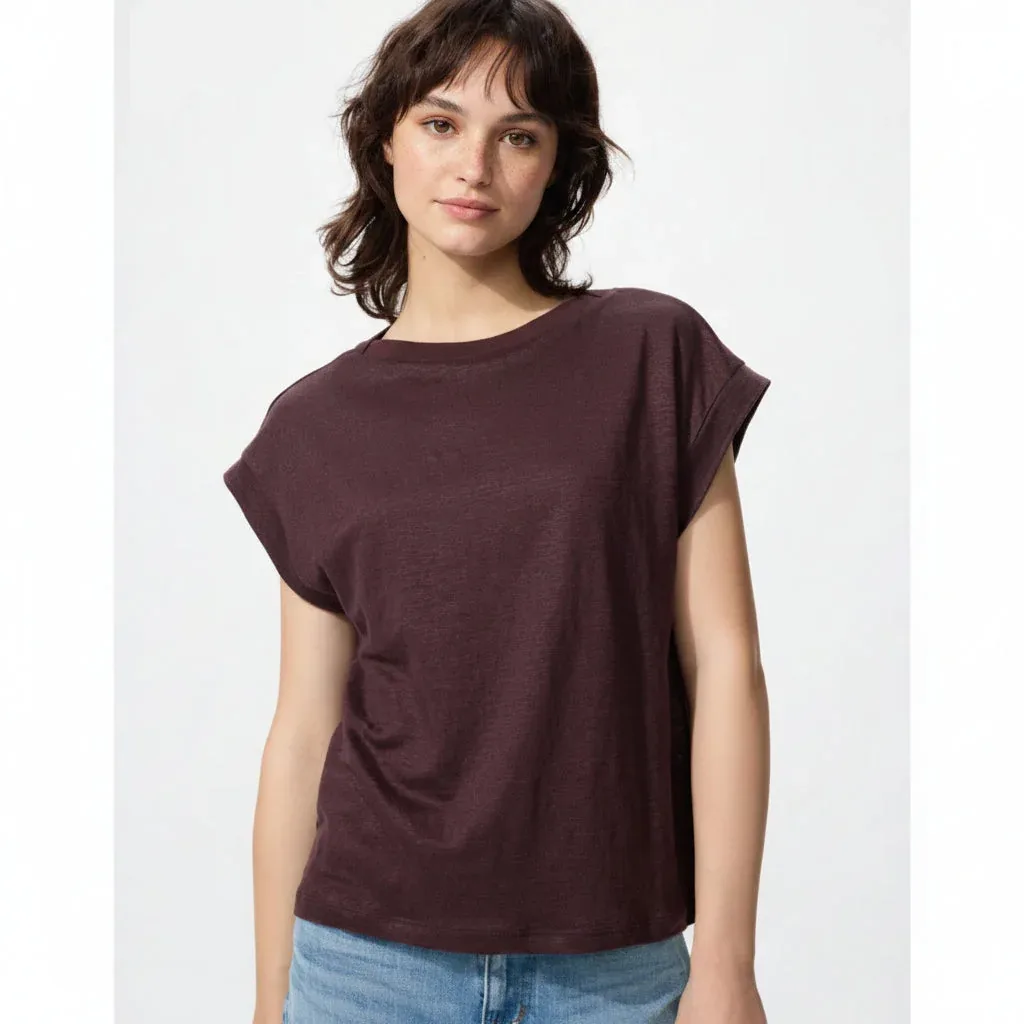 UniQlo Linen French Sleeve Relaxed Fit T-Shirt 477967 Japan best brand