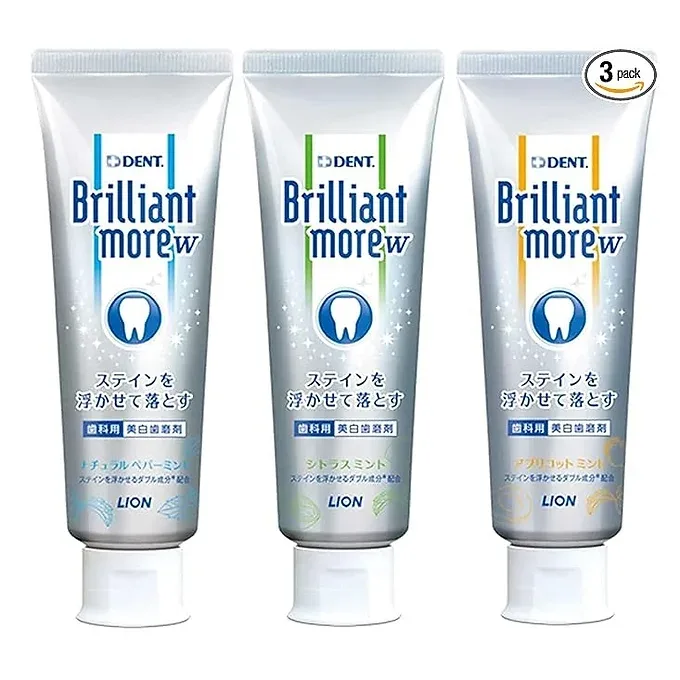 Lion Dental Material Paste Whitening Brilliant More Double (3.2 oz) (90 g)