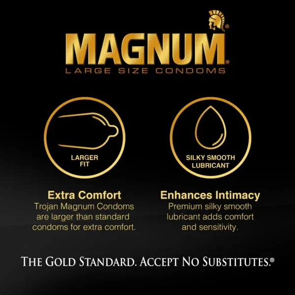 Trojan Magnum 3 Count Condoms