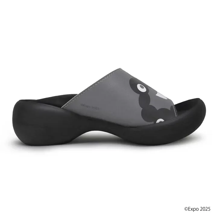 RegettaCanoe EXPO2025 Black Myakumyaku Sandals Egg Heel Women's - MYK-EGb