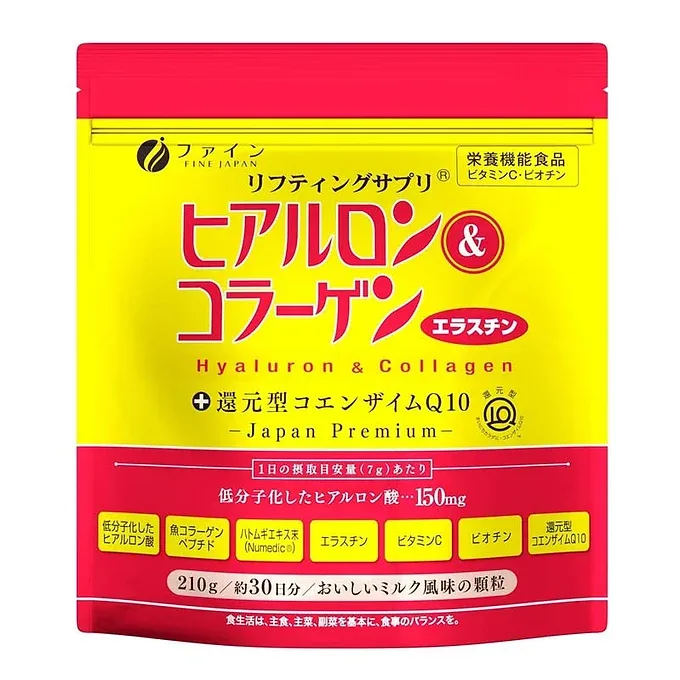 FINE Hyaluron & Collagen + Reduced Coenzyme Q10 (30 Days / 210 g Bag)