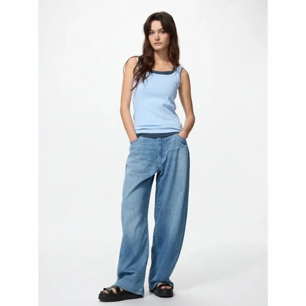 UniQlo EZY Barrel Jeans 488630 Japan Best Brand