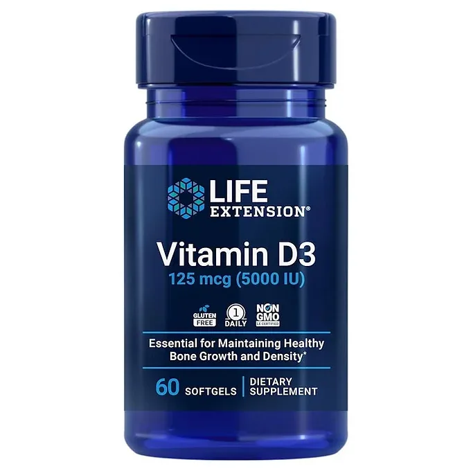 Life Extension Vitamin D3 5000 IU – 60Capsules