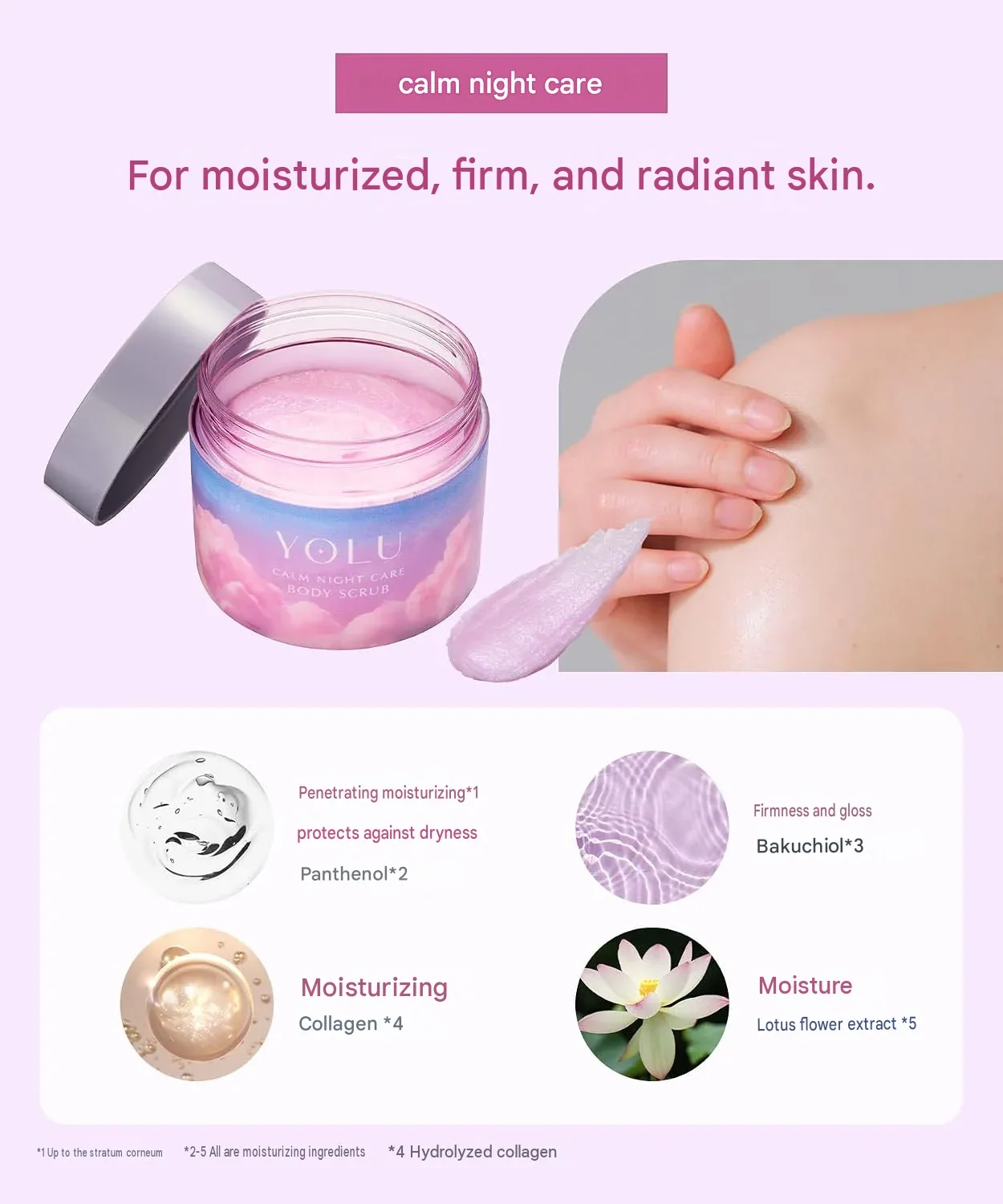 YOLU Calm Night Care Body Scrub – Cedarwood & Vanilla 250 g.