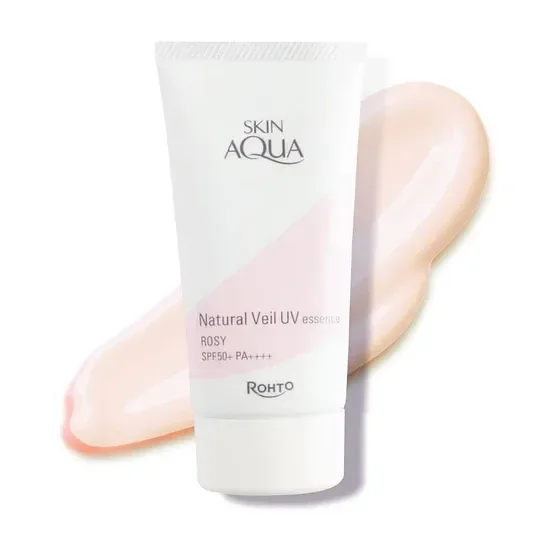 Skin Aqua Natural Veil UV Essence – Rose Tone (For Sensitive Skin)