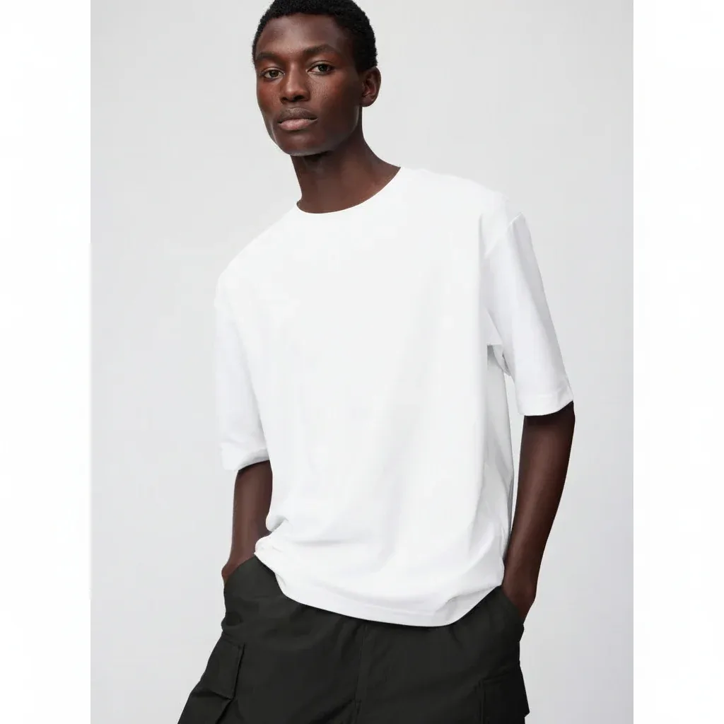 UniQlo Airism Cotton Oversized T-Shirt / 5-Sleeve 475355/482295 Japan best brand