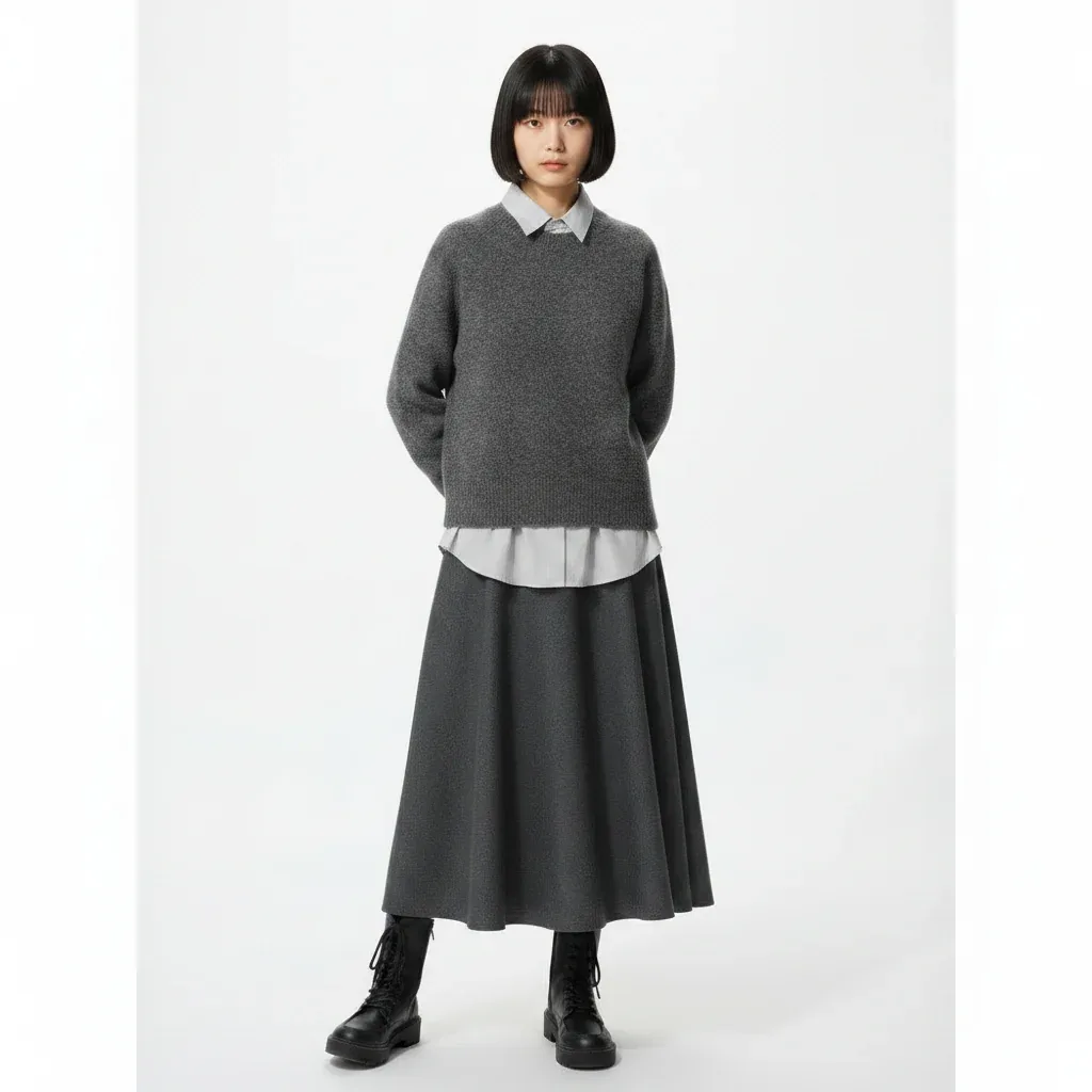 UniQlo Brushed Jersey Flared Skirt 487997 Japan best brand